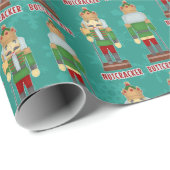 Lustiger Weihnachtsnussknacker Buttcracker Geschenkpapier (Rolleneckpunkt)