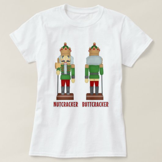Lustiger Weihnachtsnussknacker Buttcracker T-Shirt (Design vorne)