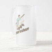 Lustiger Weihnachtsnussknacker Mattglas Bierglas (Vorderseite Links)