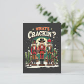Lustiger Weihnachtsnussknacker-Urlaubsliebhaber Hu Postkarte (Stehend Vorderseite)