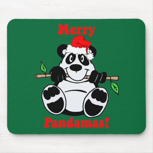 Lustiger Weihnachtspanda-Bär Mousepad (Vorne)