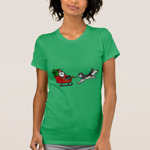 Lustiger WeihnachtsPferdeschlitten mit dem T-Shirt