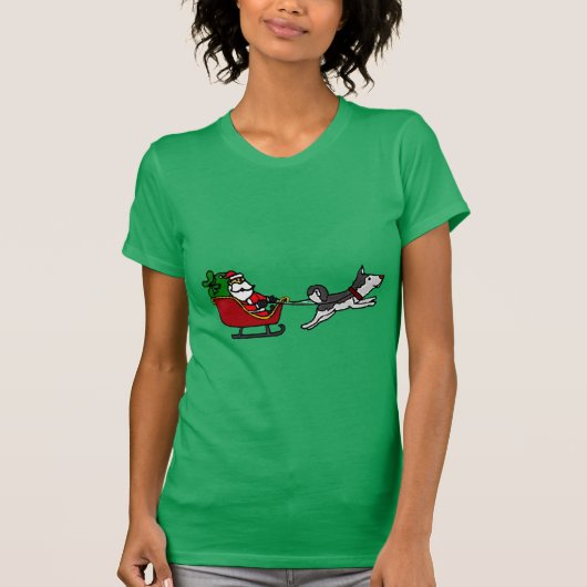 Lustiger WeihnachtsPferdeschlitten mit dem T-Shirt (Vorderseite)
