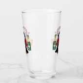 Lustiger Weihnachtspinguin Glas (Links)