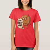 Lustiger Weihnachtsplätzchen-Charakter T-Shirt (Vorderseite)