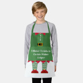 Lustiger Weihnachtsplätzchen-Macher-Hilfe-Elf Grün Schürze (Getragen)