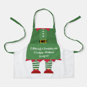 Lustiger Weihnachtsplätzchen-Macher-Hilfe-Elf Grün Schürze (Vorderseite)