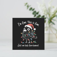 Lustiger Weihnachtsrabe Mir geht's gut Burnout Sar