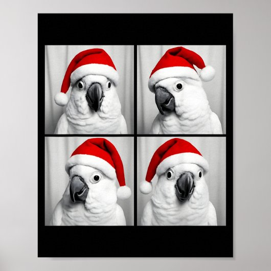 Lustiger Weihnachtsregenschirm Atoo Santa Foto Boo Poster (Vorne)