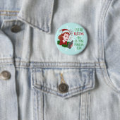 Lustiger WeihnachtsRetro Rum-trinkender Button (Beispiel)