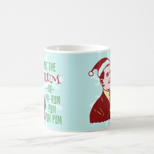Lustiger WeihnachtsRetro Rum-trinkender Kaffeetasse (Mittel)