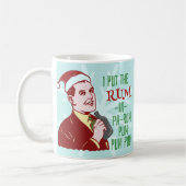 Lustiger WeihnachtsRetro Rum-trinkender Kaffeetasse (Links)