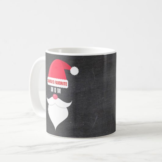 Lustiger Weihnachtssankt LieblingsMama-Gewohnheit Kaffeetasse (Vorderseite Links)