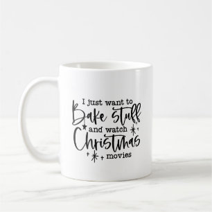 Lustiger Weihnachtsspruch Backen Sie etwas Schauen Kaffeetasse