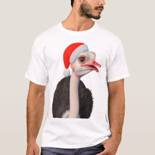 Lustiger Weihnachtsstrauß im Weihnachtsmann-Hut T-Shirt