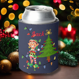 Lustiger Weihnachtsstrumpf-Füller YOUR NAME Bier Dosenkühler