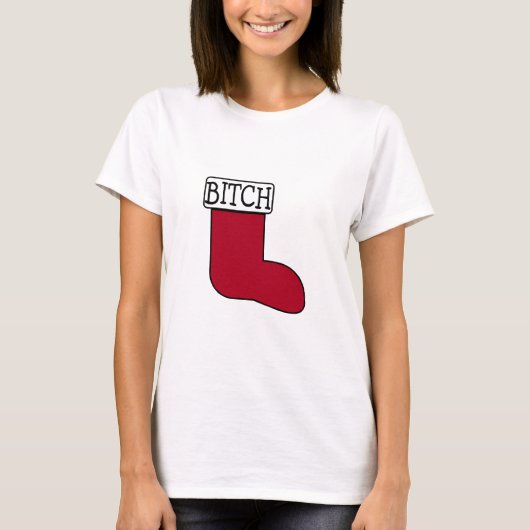 Lustiger WeihnachtsStrumpf T-Shirt (Vorderseite)