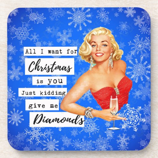 Lustiger Weihnachtsuntersetzer Beste Freundin Diam Getränkeuntersetzer (Vorderseite)