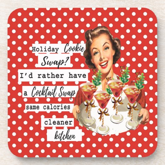 Lustiger Weihnachtsuntersetzer Beste Freundin Keks Getränkeuntersetzer (Vorderseite)