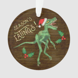 Lustiger Weihnachtsvelociraptor-Dinosaurier Ornament