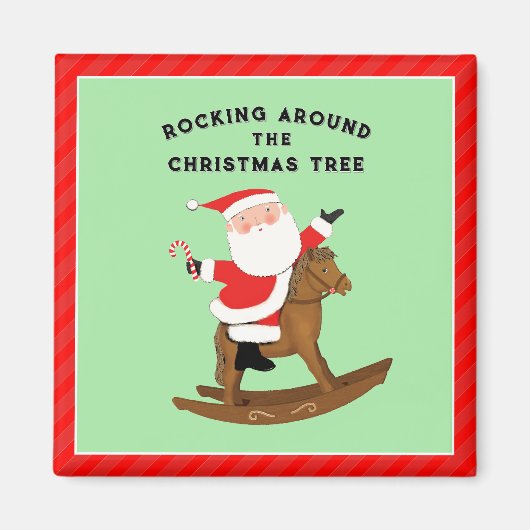 Lustiger Weihnachtswallach Magnet (Vorne)