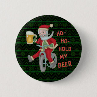 Lustiger Weihnachtsweihnachtsmann-Griff mein Button