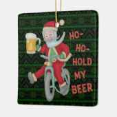 Lustiger Weihnachtsweihnachtsmann-Griff mein Keramikornament (Links)