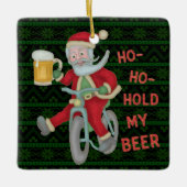Lustiger Weihnachtsweihnachtsmann-Griff mein Keramikornament (Vorderseite)