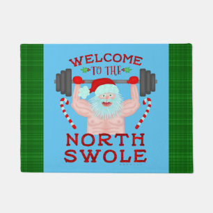 Lustiger Weihnachtsweihnachtsmann Swole Fußmatte