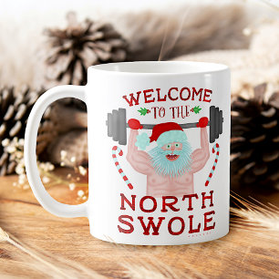 Lustiger Weihnachtsweihnachtsmann Swole Kaffeetasse