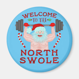 Lustiger Weihnachtsweihnachtsmann Swole Magnet