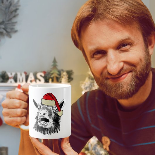 Lustiger Weihnachtsziege Kaffeetasse