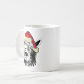 Lustiger Weihnachtsziege Kaffeetasse (Vorderseite Links)