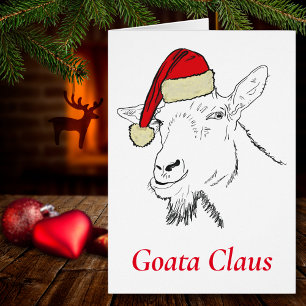 Lustiger Weihnachtsziege Santa