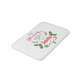 Lustiger Weihnachtszitat zum Bearbeiten Badematte (Schrägansicht)