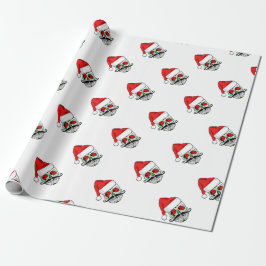 Lustiger Weihnachtszuckerschädel Geschenkpapier