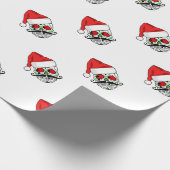 Lustiger Weihnachtszuckerschädel Geschenkpapier (Ecke)