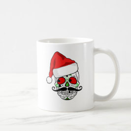 Lustiger Weihnachtszuckerschädel Kaffeetasse