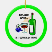 Lustiger Wein Keramik Ornament (Hinten)