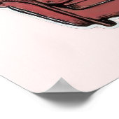 Lustiger Wein und Trauben Poster (Ecke)