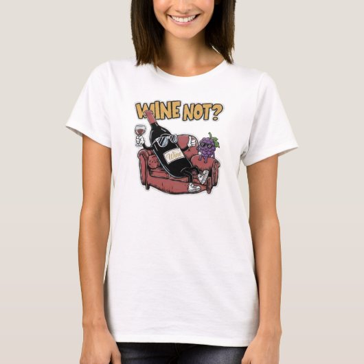Lustiger Wein und Trauben T-Shirt (Vorderseite)