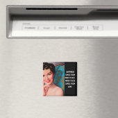 Lustiger Wein-Zitat Retro-Hausfrau-Magnet Magnet (In Situ (Geschirrspüler))