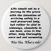 Lustiger Wein zitiert Button (Vorderseite)