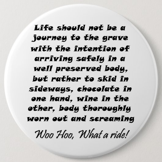 Lustiger Wein zitiert Button (Vorderseite)