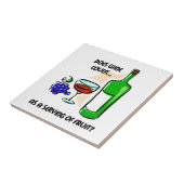 lustiger Weinkonsum Fliese (Seite)