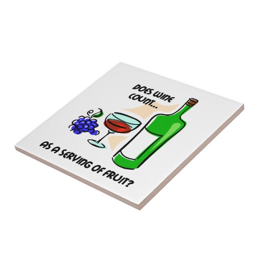 lustiger Weinkonsum Fliese (Seite)