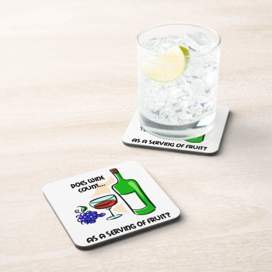 lustiger Weinkonsum Untersetzer (Rechte Seite)