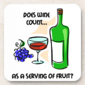 lustiger Weinkonsum Untersetzer (Vorderseite)