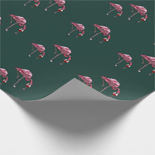 Lustiger Weintrinker Pinker Flamingo Geschenkpapier