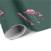 Lustiger Weintrinker Pinker Flamingo Geschenkpapier (Rolleneckpunkt)